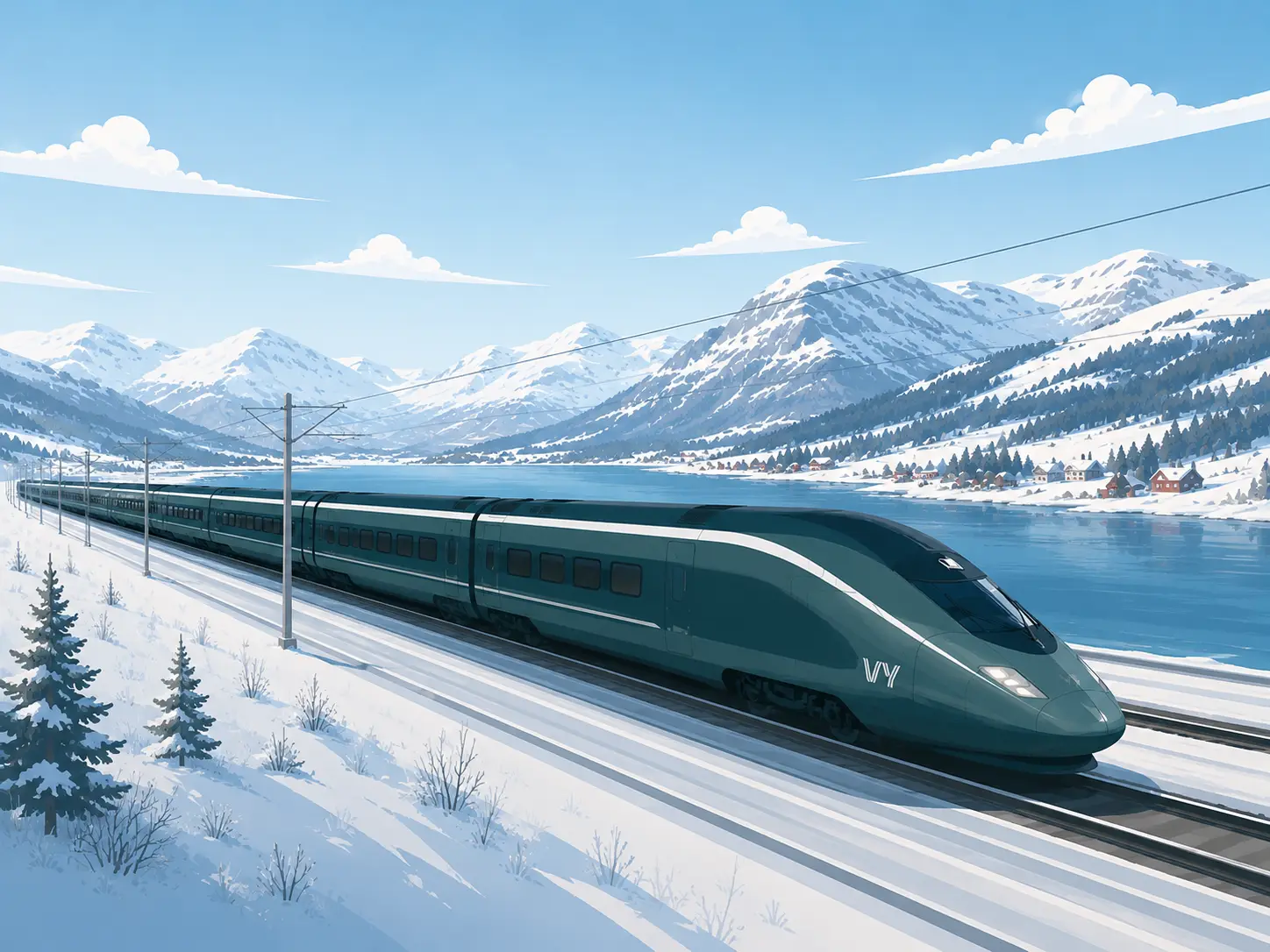 Vy Norwegian train travelling